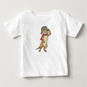 Camiseta De Bebé Suricata como Piloto con sombrero de Piloto