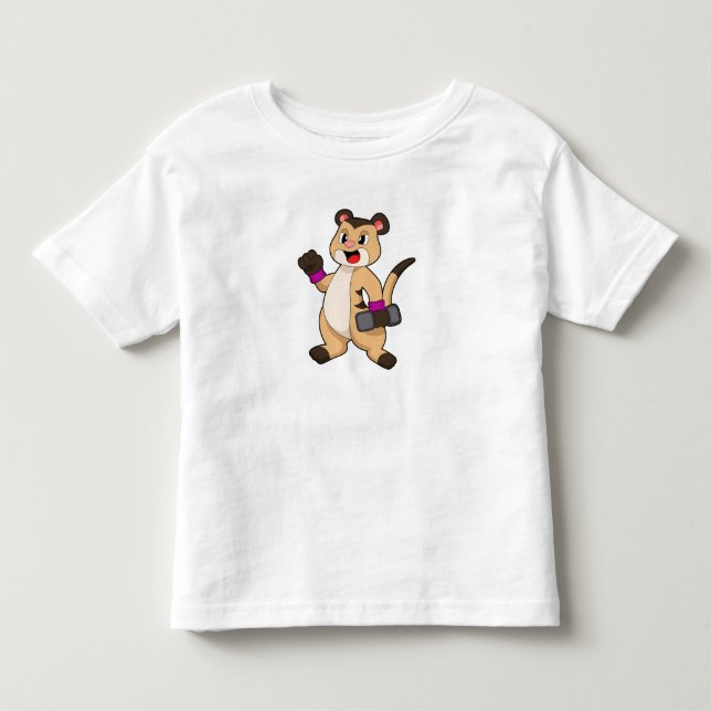 Camiseta De Bebé Suricata con mancuerna (Anverso)