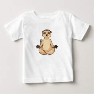Camiseta De Bebé Suricata en meditación de yoga