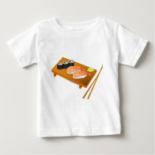 Camiseta De Bebé Sushi linda comida japonesa