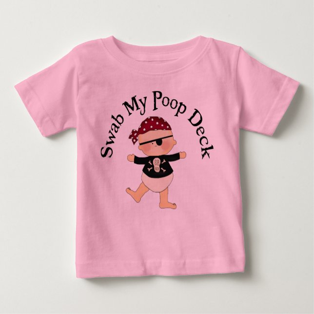 Camiseta De Bebé Swab My Poop Decks (Anverso)