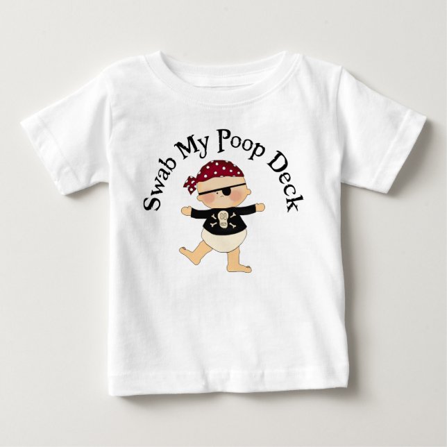 Camiseta De Bebé Swab My Poop Decks (Anverso)