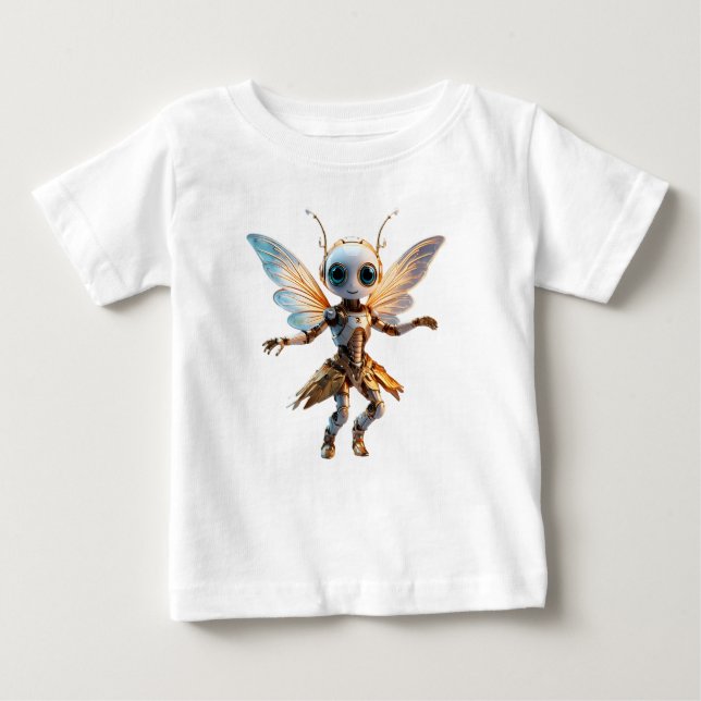 Camiseta De Bebé Sweet Ant Girl Dancing Robot Pixie (Anverso)