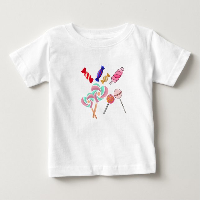 Camiseta De Bebé Sweet Candies Delight (Anverso)