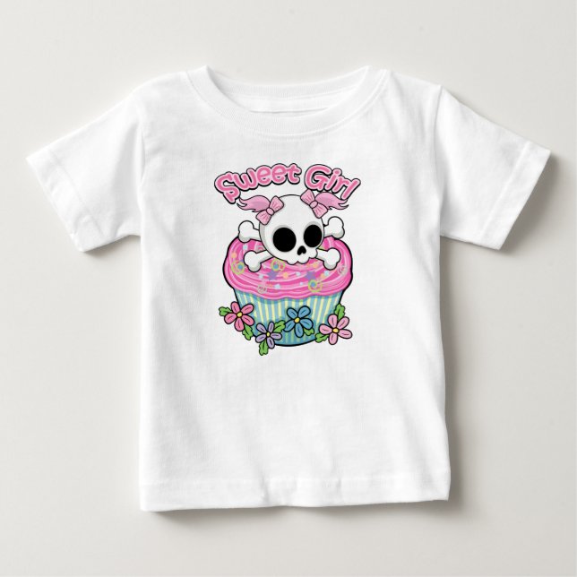 Camiseta De Bebé Sweet Chica Skull (Anverso)