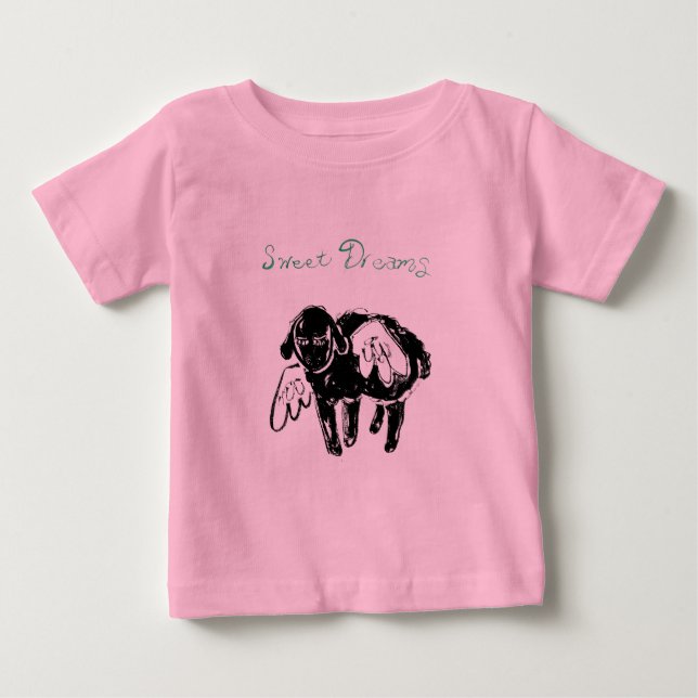 Camiseta De Bebé Sweet Dreams Lamb Baby Shirt (Anverso)
