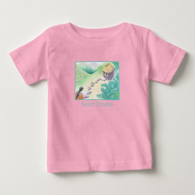 Camiseta De Bebé Sweet Dreams Pink Baby T-Shirt (Anverso)