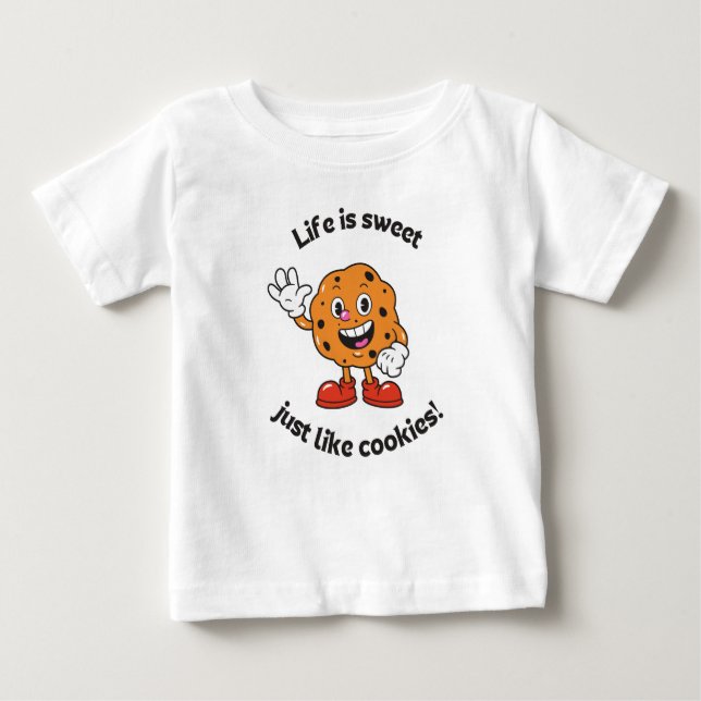 Camiseta De Bebé "Sweet Life Cookie Club" (Anverso)