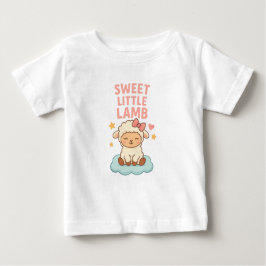 Camiseta De Bebé Sweet Little Lamb – Baby Girl Cloud Charm  