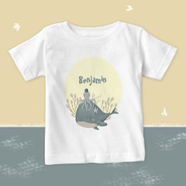 Camiseta De Bebé Sweet Nautical Whale Octopus Baby Shower