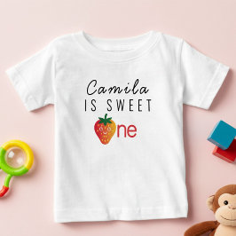 Camiseta De Bebé Sweet One Strawberry Primer cumpleaños bebé camise