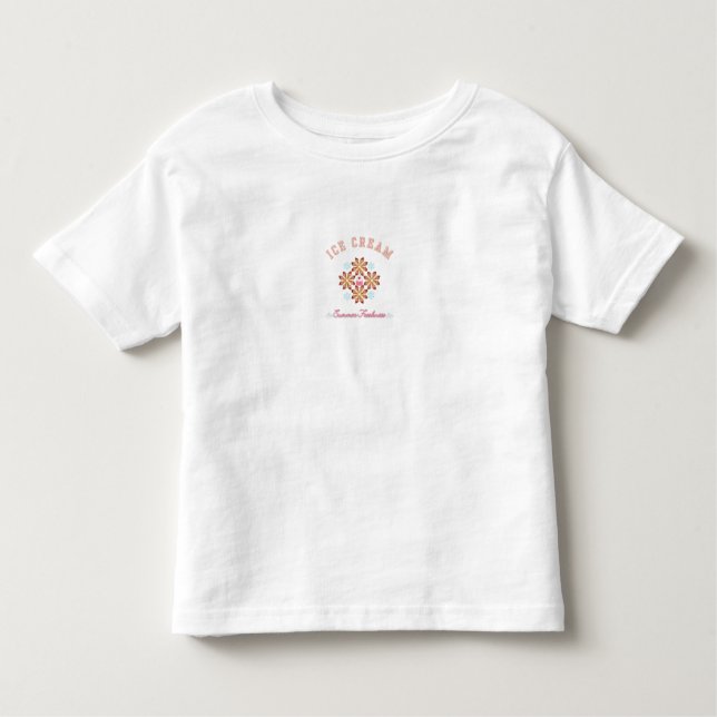 Camiseta De Bebé Sweet Summer Vibes – Cute Ice Cream Logo T-Shirt  (Anverso)