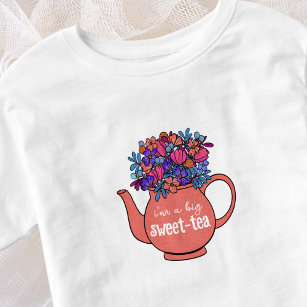 Camiseta De Bebé Sweet Tea Floral Teapot Sweetie