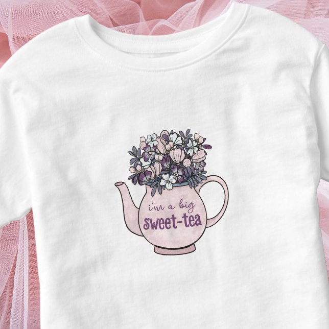 Camiseta De Bebé Sweet Tea Floral Teapot Sweetie (Subido por el creador)