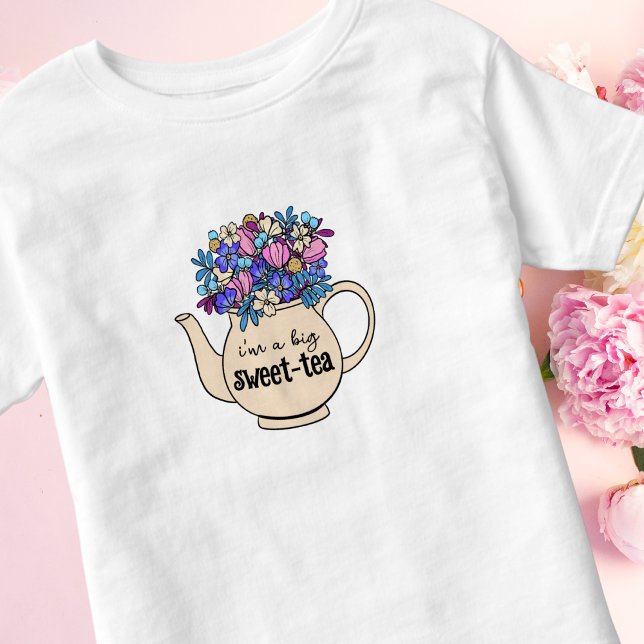 Camiseta De Bebé Sweet Tea Floral Teapot Sweetie (Subido por el creador)