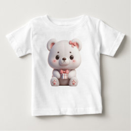 Camiseta De Bebé Sweet Teddy Bear and Gift Box