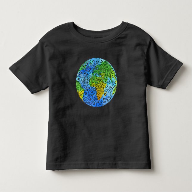 Camiseta De Bebé Swirly Earth (Anverso)