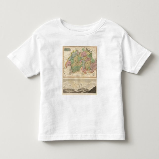 Camiseta De Bebé Swisserland, Mt Blanc (Anverso)
