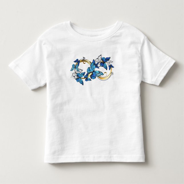 Camiseta De Bebé Symbol Infinity of Blue Morpho Butterflies (Anverso)