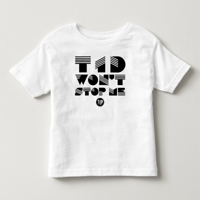 Camiseta De Bebé T1d no me parará (las ilustraciones negras) (Anverso)