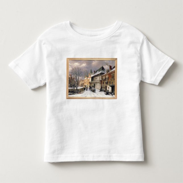 Camiseta De Bebé T31117 una vista de una ciudad holandesa en (Anverso)