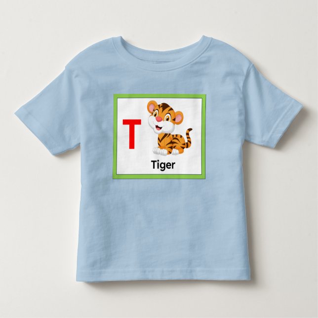 Camiseta De Bebé T es para Tiger (Anverso)