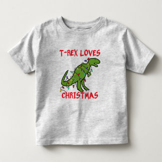 Camiseta De Bebé T-Rex ama navidad