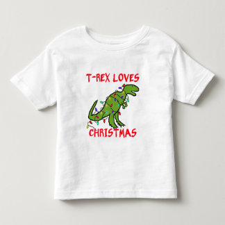 Camiseta De Bebé T-Rex ama navidad