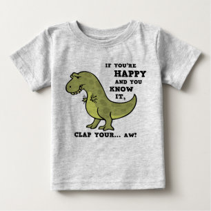 Camiseta De Bebé T-Rex Clap II