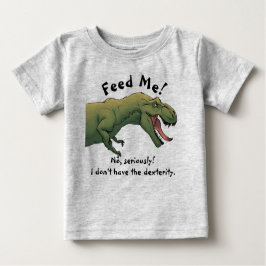 Camiseta De Bebé T-Rex Dinosaurio Feed Me Baby Set One Piece
