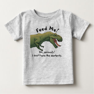 Camiseta De Bebé T-Rex Dinosaurio Feed Me Baby Set One Piece