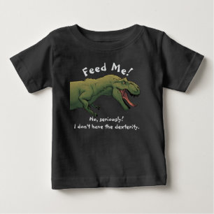 Camiseta De Bebé T-Rex Dinosaurio Feed Me Baby Set One Piece