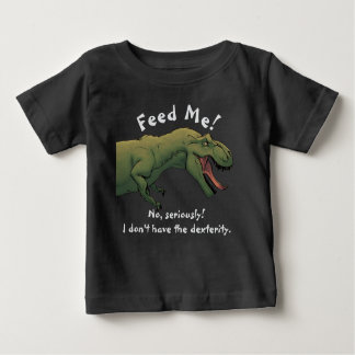 Camiseta De Bebé T-Rex Dinosaurio Feed Me Baby Set One Piece