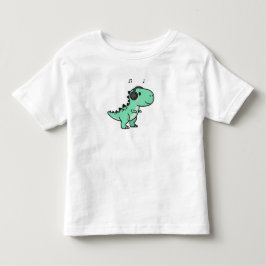 Camiseta De Bebé T-Rex Lindo Tocando Música para Niños🎵