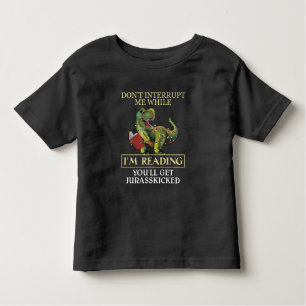 Camiseta De Bebé T Rex no me interrumpas mientras leo libros