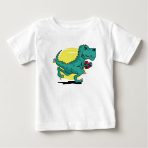 Camiseta De Bebé T-Rex Roba Corazones