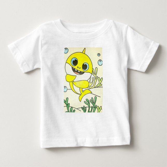 Camiseta De Bebé T-shirt Baby Shark (Anverso)