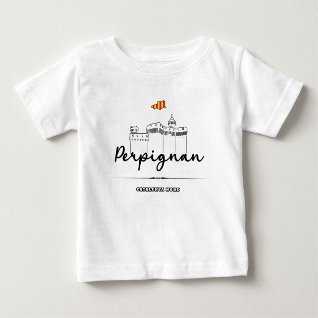 Camiseta De Bebé T-shirt bebe blanc - OBV - Perpignan-Castillet (Anverso)