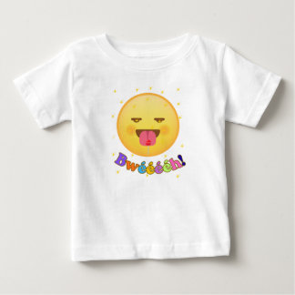 Camiseta De Bebé T-shirt Bébé Emoji Rigolo - Émoticône Langue Tirée