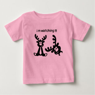 CAMISETA DE BEBÉ T-SHIRT FUNNY DEER QUE ESTOY VIENDO PARA LOS NIÑOS
