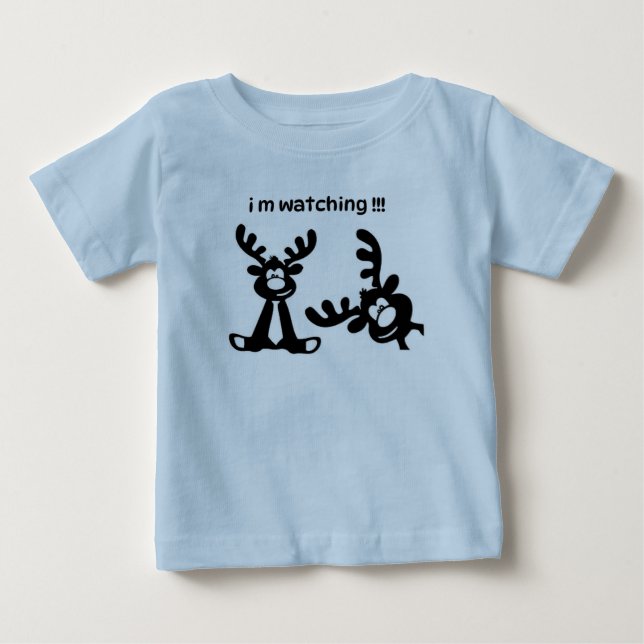 CAMISETA DE BEBÉ T-SHIRT FUNNY DEER QUE ESTOY VIENDO PARA LOS NIÑOS (Anverso)