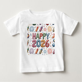 Camiseta De Bebé T-Shirt-Happy New Year 2026 Matching Family