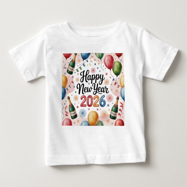 Camiseta De Bebé T-Shirt-Happy New Year 2026 Matching Family (Anverso)