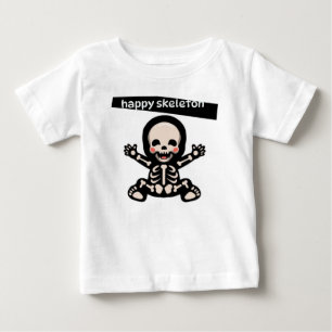 CAMISETA DE BEBÉ T-SHIRT HAPPY SKELETON PARA NIÑOS