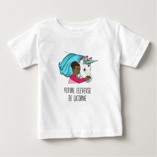 Camiseta De Bebé T-shirt MC “Futuro éleveuse de Unicornio "