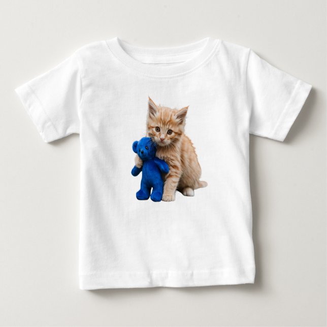 Camiseta De Bebé T-SHIRT para bebés gatitos y de peluche (Anverso)