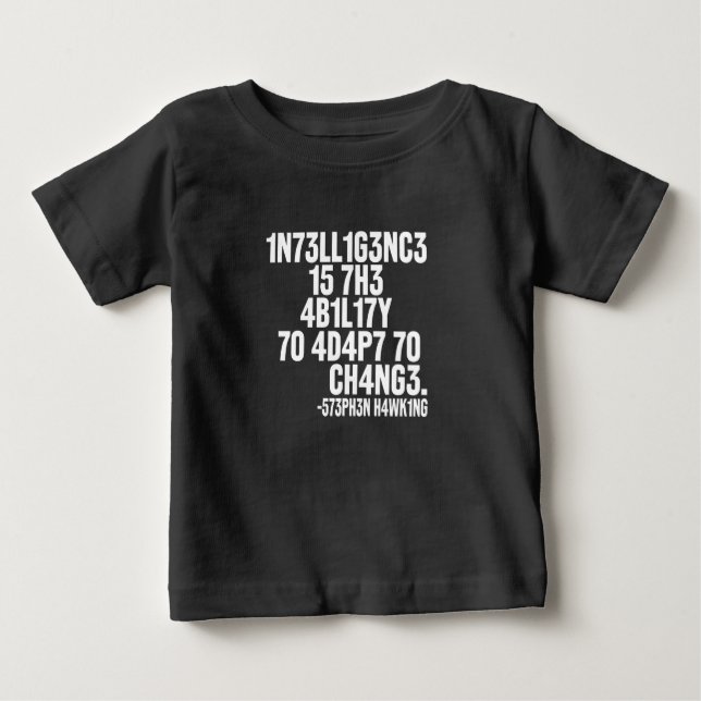 Camiseta De Bebé T-shirt Pour Bébé Intelligence Is The Ability To A (Anverso)