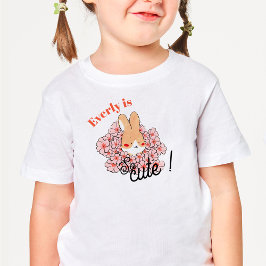 Camiseta De Bebé T-shirt pour les touts petits dessin lapin mignon 