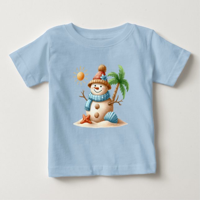 Camiseta De Bebé T-Shirt-Tropical Christmas Family TShirts (Anverso)