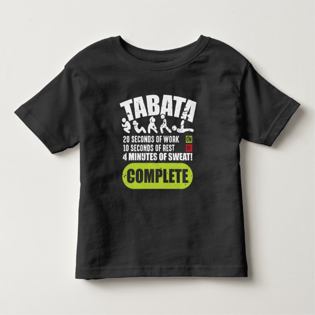 Camiseta De Bebé Tabata Workout Fitness Bootcamp Cardio (Anverso)